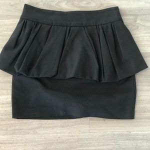 Zara Black Peplum Mini Skirt